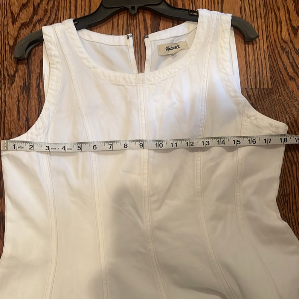 Madewell White Sleeveless Mini Dress - Picture 8 of 9
